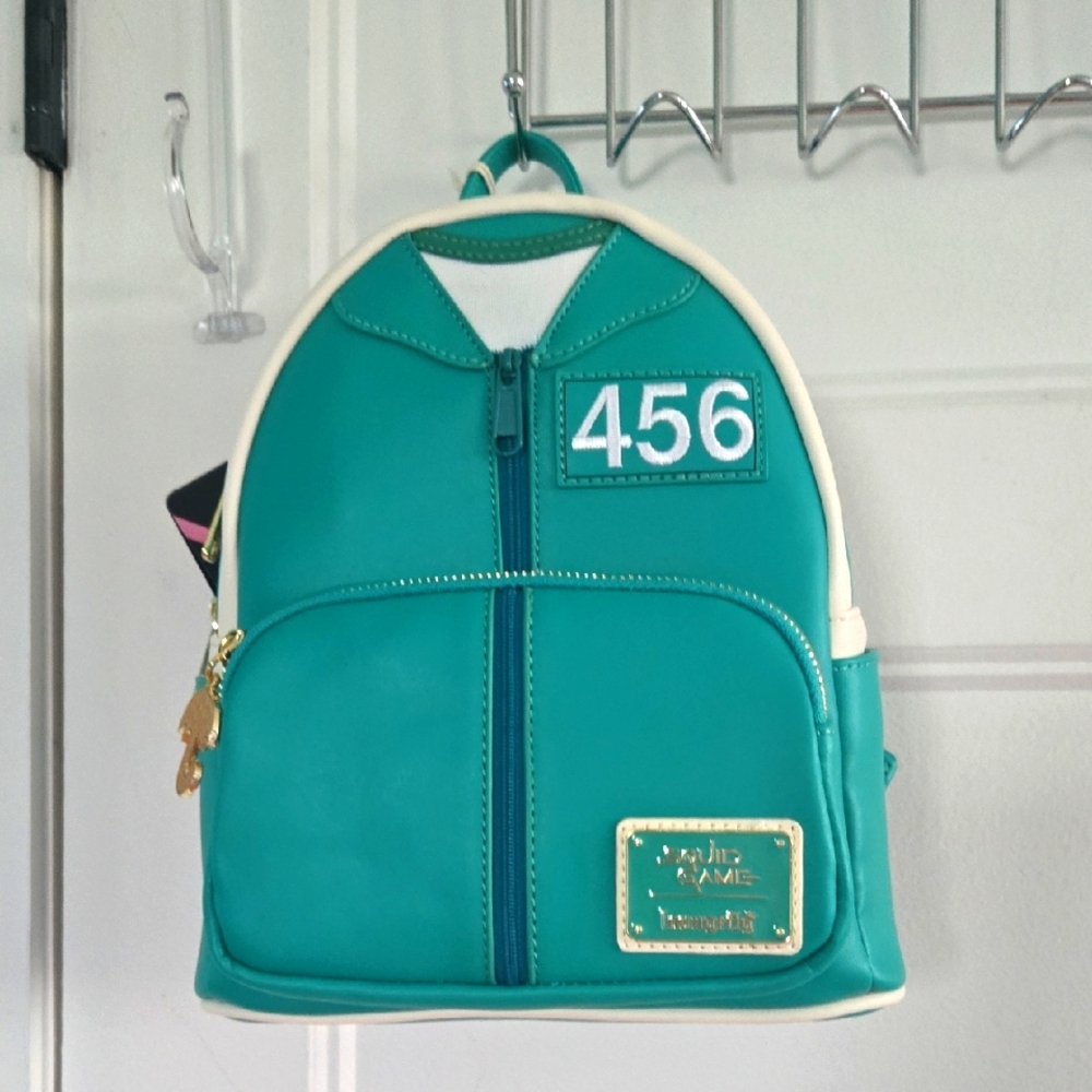 Loungefly Netflix Squid Games Seong Gi-Hun Player 456 Cosplay Mini Backpack NWT